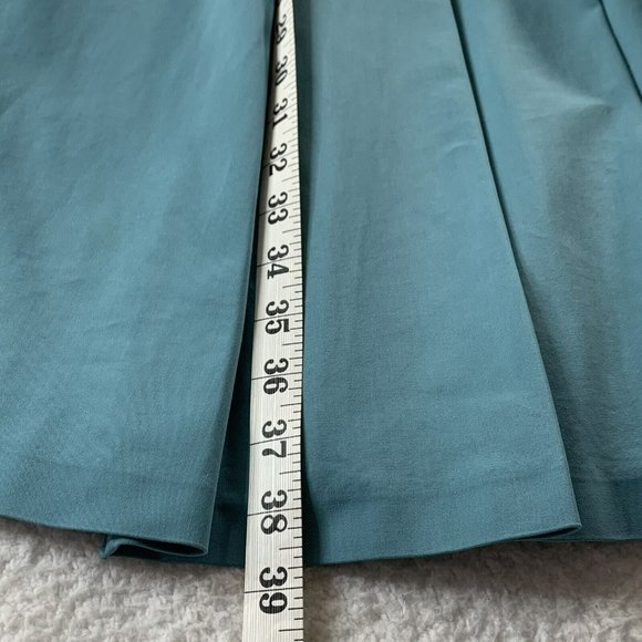 Lafayette 148 NY Women's Size 0 Blue Sleeveless Pleated Sheath Dress - Picture 12 of 16